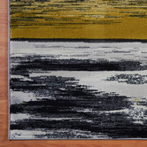 Lotus Rugs Grey &amp; Gold Patch Sonny Power-Loomed Rug