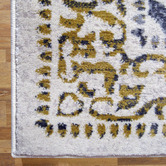 Lotus Rugs Cream &amp; Yellow Barren Power-Loomed Rug