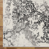 Lotus Rugs Grey Damask Aspire Power-Loomed Rug