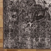 Lotus Rugs Black &amp; Grey Glory Power-Loomed Rug