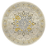 Lotus Rugs Cream &amp; Yellow Barren Round Rug