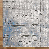 Lotus Rugs Blue Ikat Maxim Power-Loomed Rug
