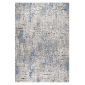 Lotus Rugs Blue Ikat Maxim Power-Loomed Rug