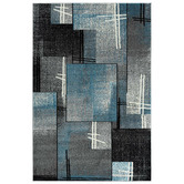 Lotus Rugs Blue Harleian Power-Loomed Rug