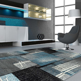 Lotus Rugs Blue Harleian Power-Loomed Rug