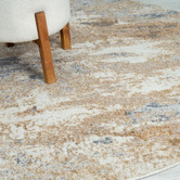 Lotus Rugs Taupe Luna Power-Loomed Round Rug