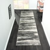 Lotus Rugs Charcoal Astra Power-Loomed Runner