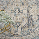 Lotus Rugs Charcoal Fantine Power-Loomed Round Rug