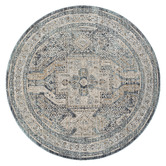 Lotus Rugs Charcoal Fantine Power-Loomed Round Rug