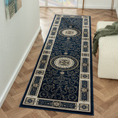 Lotus Rugs Navy Ceres Power-Loomed Runner