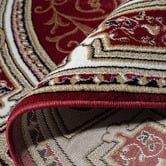 Lotus Rugs Red Ceres Power-Loomed Round Rug