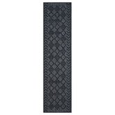 Lotus Rugs Charcoal Charm Power-Loomed Runner