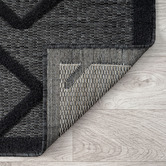 Lotus Rugs Charcoal Charm Power-Loomed Runner