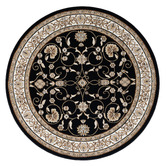 Lotus Rugs Black Ceres Round Rug