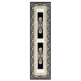 Lotus Rugs Black &amp; Cream Solstone Power-Loomed Runner