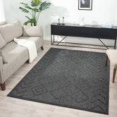 Lotus Rugs Charcoal Charm Power-Loomed Rug