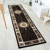 Lotus Rugs Black Ceres Power-Loomed Runner
