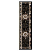 Lotus Rugs Black Ceres Power-Loomed Runner