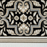Lotus Rugs Black &amp; Cream Solstone Power-Loomed Runner