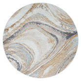 Lotus Rugs Sand Luna Power-Loomed Round Rug