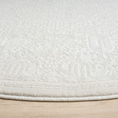 Lotus Rugs Ivory Sarva Traditional Round Rug