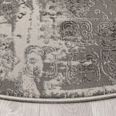 Lotus Rugs Nickel Grey Fantasy Round Rug