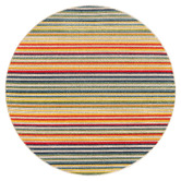 Lotus Rugs Multicolour Parma Striped Indoor/Outdoor Round Rug