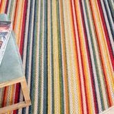Lotus Rugs Multicolour Parma Striped Indoor/Outdoor Round Rug