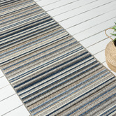 Lotus Rugs Cloud Parma Striped Indoor/Outdoor Runner