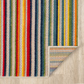 Lotus Rugs Multicolour Parma Striped Indoor/Outdoor Runner