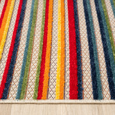 Lotus Rugs Multicolour Parma Striped Indoor/Outdoor Runner