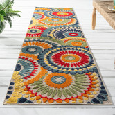 Lotus Rugs Roseburg Floral Indoor/Outdoor Runner