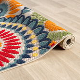 Lotus Rugs Roseburg Floral Indoor/Outdoor Runner