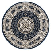 Lotus Rugs Navy Deion Round Rug