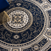 Lotus Rugs Navy Deion Round Rug