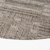 Lotus Rugs Beige Nually Flat Weave Indoor/Outdoor Round Rug
