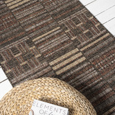 Lotus Rugs Brown Nually Flat Weave Indoor/Outdoor Runner