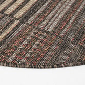 Lotus Rugs Brown Nually Flat Weave Indoor/Outdoor Round Rug