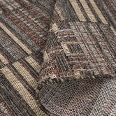 Lotus Rugs Brown Nually Flat Weave Indoor/Outdoor Round Rug