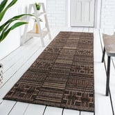 Lotus Rugs Brown Nually Flat Weave Indoor/Outdoor Runner