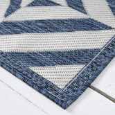 Lotus Rugs Aqua Murory Flat Weave Indoor/Outdoor Rug