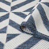 Lotus Rugs Aqua Murory Flat Weave Indoor/Outdoor Rug