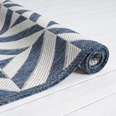 Lotus Rugs Aqua Murory Flat Weave Indoor/Outdoor Rug