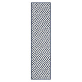 Lotus Rugs Aqua Murory Flat Weave Indoor/Outdoor Runner