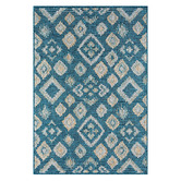 Lotus Rugs Turquoise Firedean Flat Weave Indoor/Outdoor Rug