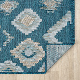 Lotus Rugs Turquoise Firedean Flat Weave Indoor/Outdoor Rug
