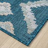 Lotus Rugs Turquoise Firedean Flat Weave Indoor/Outdoor Runner