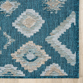 Lotus Rugs Turquoise Firedean Flat Weave Indoor/Outdoor Runner