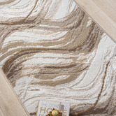 Lotus Rugs Brown Kindred Marble-Look Runner