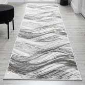 Lotus Rugs Grey Kindred Marble-Look Runner